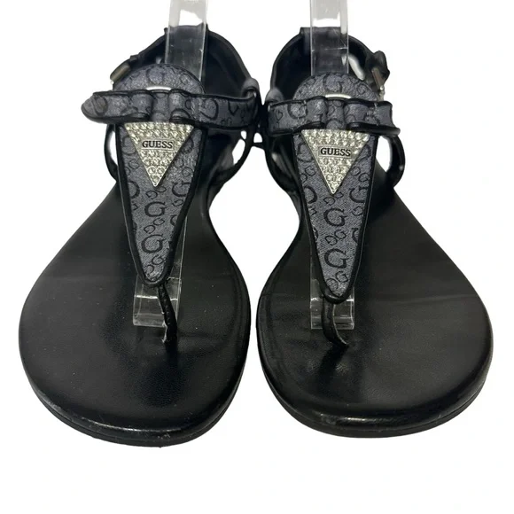 Guess T Strap Buckle Flat Sandals Womens Size 8.5 M - Picture 2 of 8